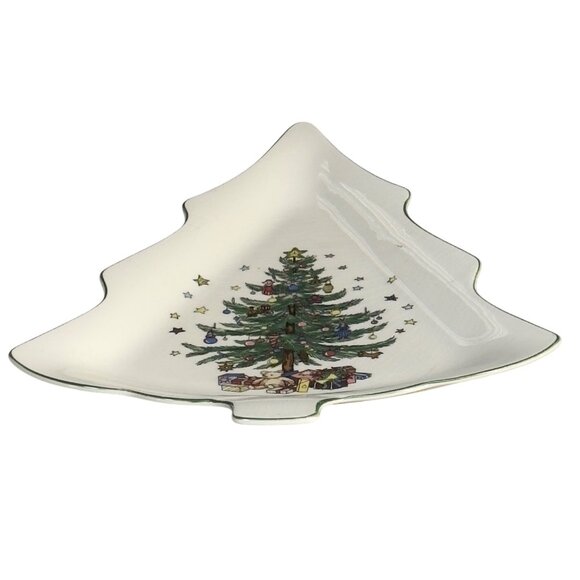 Nikko Christmas Tree-Shaped Holiday Porcelain Platter - Picture 2 of 9